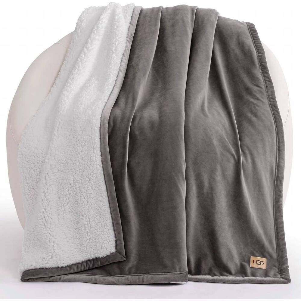 NEW UGG bliss throw in charcoal grey